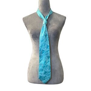 Andrews Ties Men's Blue Paisley Silk Necktie Formal Wedding Business Office